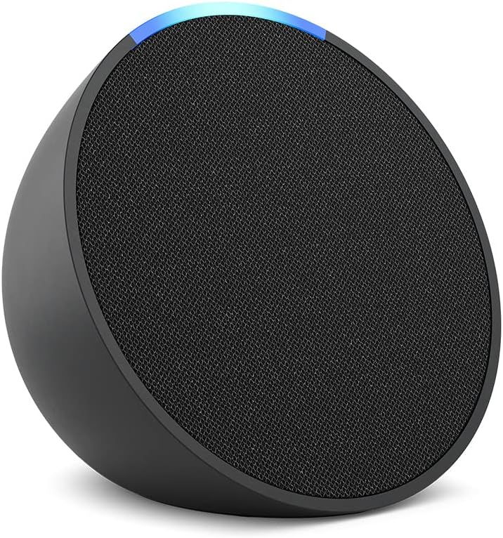 Echo Pop | Full sound compact smart speaker with Alexa | International Version with US Power Adaptor | Charcoal - Image 2