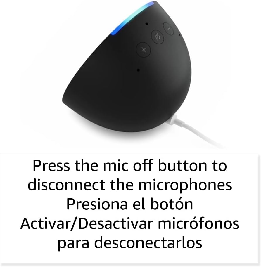 Echo Pop | Full sound compact smart speaker with Alexa | International Version with US Power Adaptor | Charcoal - Image 7