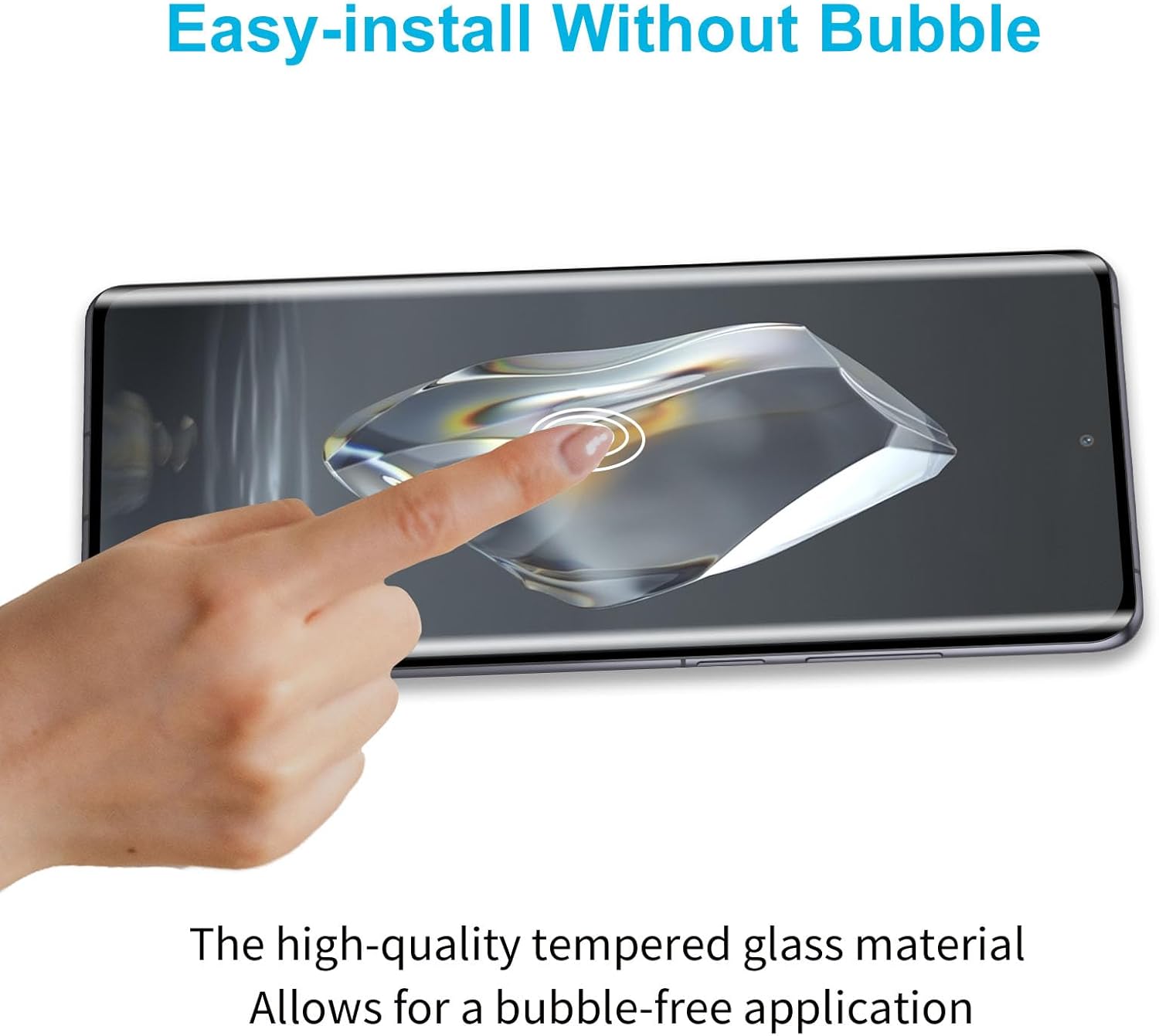Screen Protector for Oneplus 12R(Not for 12,12 Pro), 3 Pack Tempered Glass Film with 2 Pak Lens Protector, 3D Curved Full Coverage,Scratch-Resistant, 9H Hardness,Easy to Use - Image 6